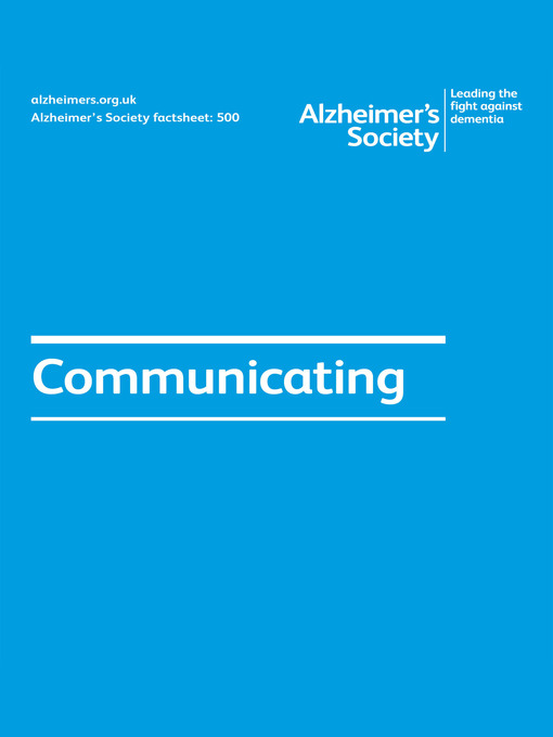 Title details for Alzheimer's Society factsheet 500 by Alzheimer's Society - Available